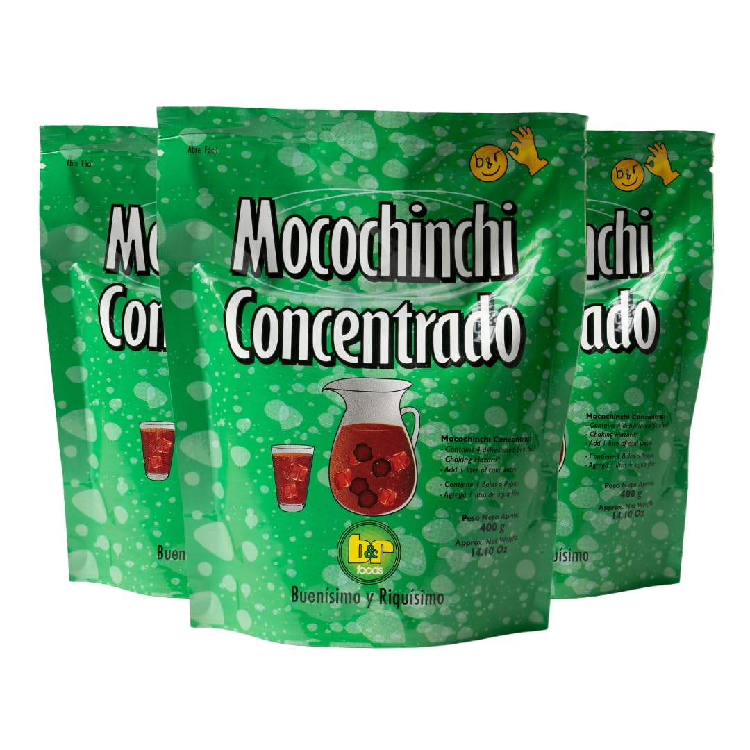B&R Foods™ Mocochinchi Concentrado / Té de melocotón concentrado – Auténtica bebida tradicional boliviana, fácil de preparar con hoyos de melocotón deshidratados, sabor refrescante y natural, 14.10 onzas (14.11 oz) Doy Pack (paquete de 2)