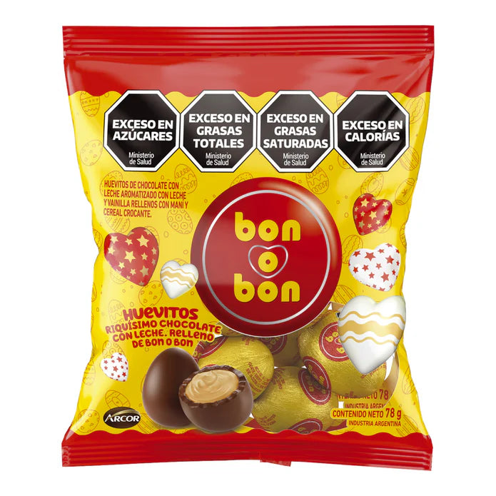 Chocolate Arcor Bon O Bon Huevo Pascua X 78G