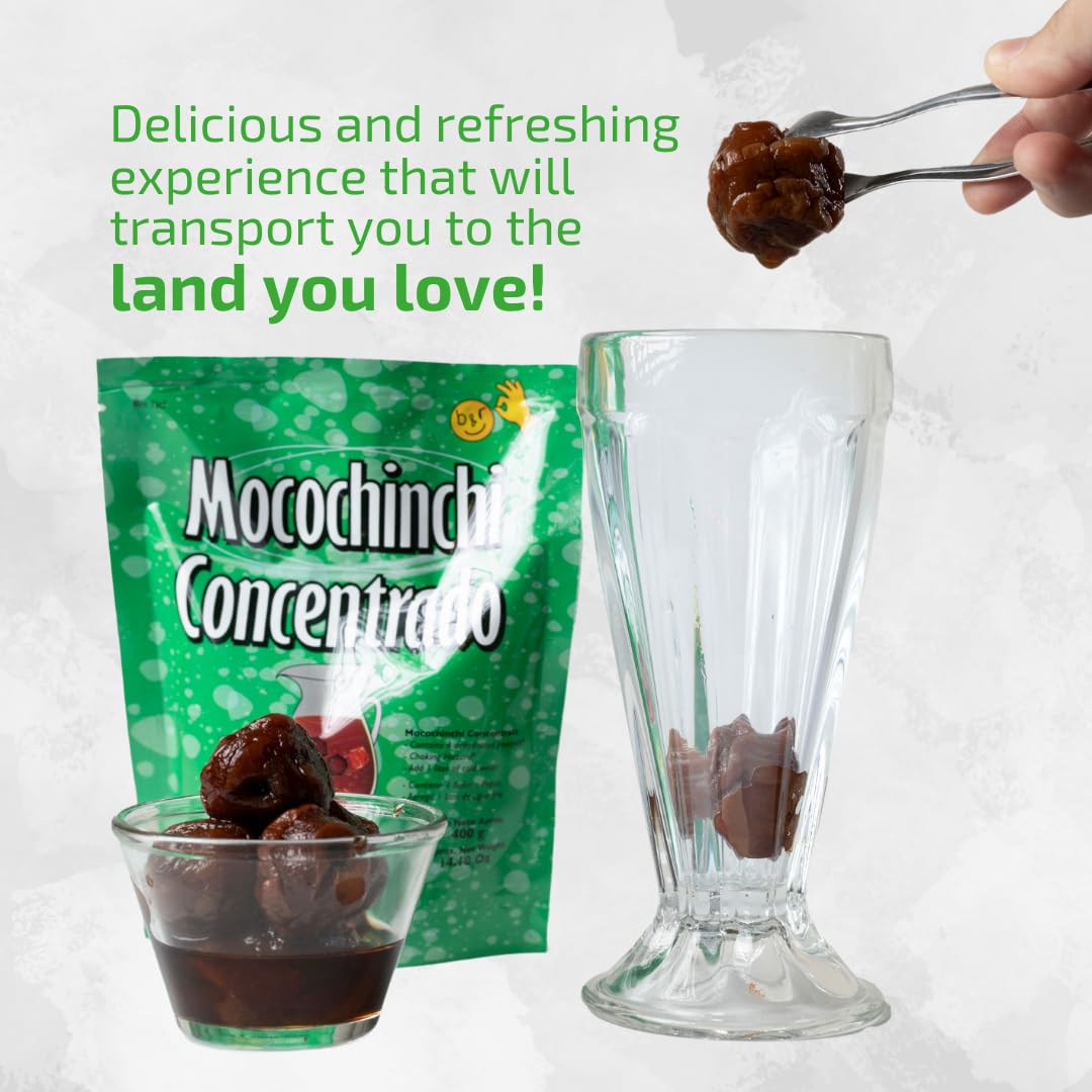 B&R Foods™ Mocochinchi Concentrado / Té de melocotón concentrado – Auténtica bebida tradicional boliviana, fácil de preparar con hoyos de melocotón deshidratados, sabor refrescante y natural, 14.10 onzas (14.11 oz) Doy Pack (paquete de 2)